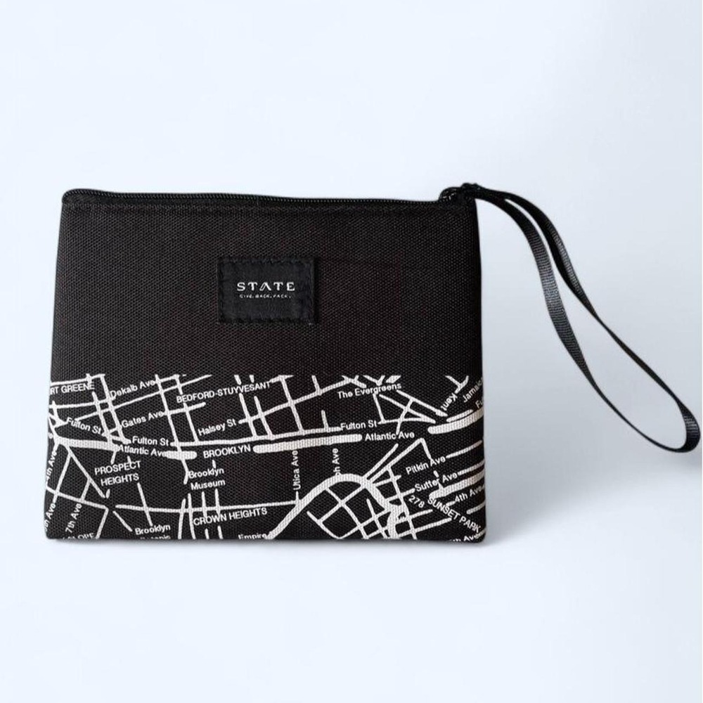 State Bags Brooklyn New York Wristlet‎ Pouch-Black-Cable